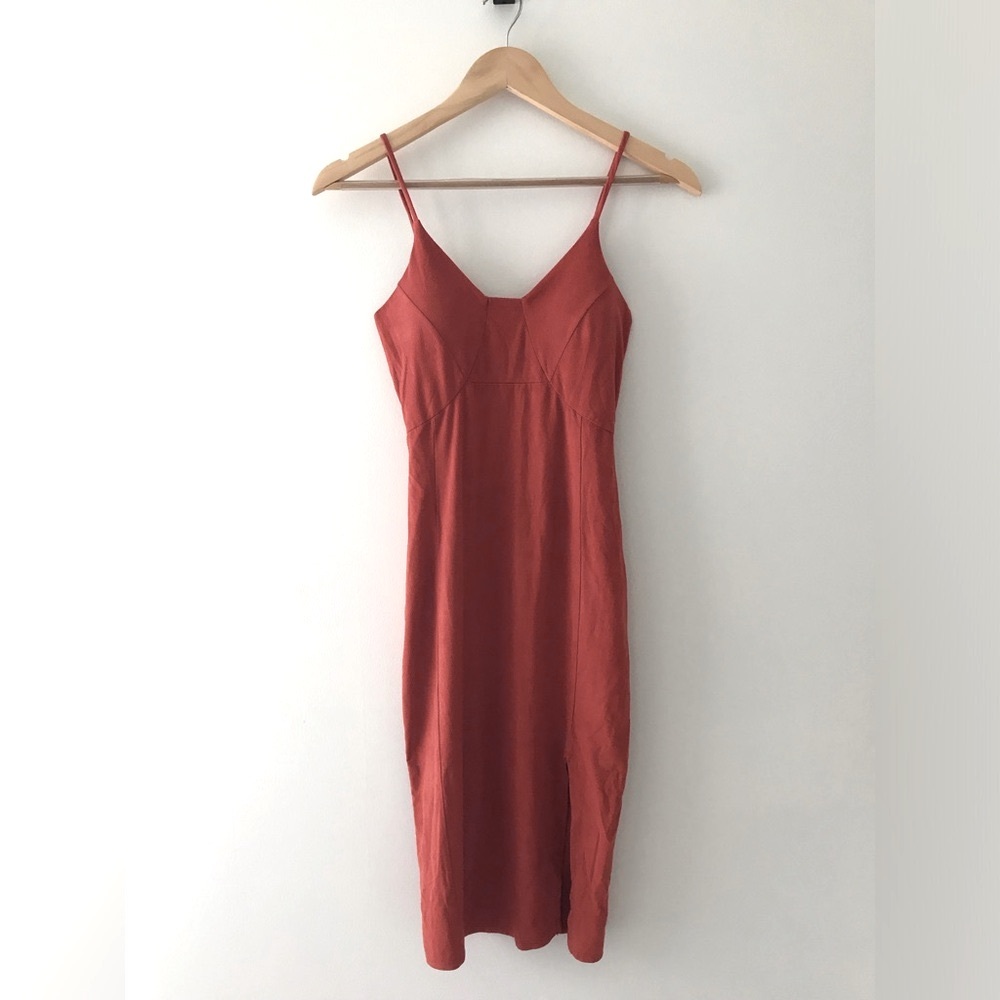 CHOCOLATE USA Strappy Orange Super Soft Mini Dress Size S